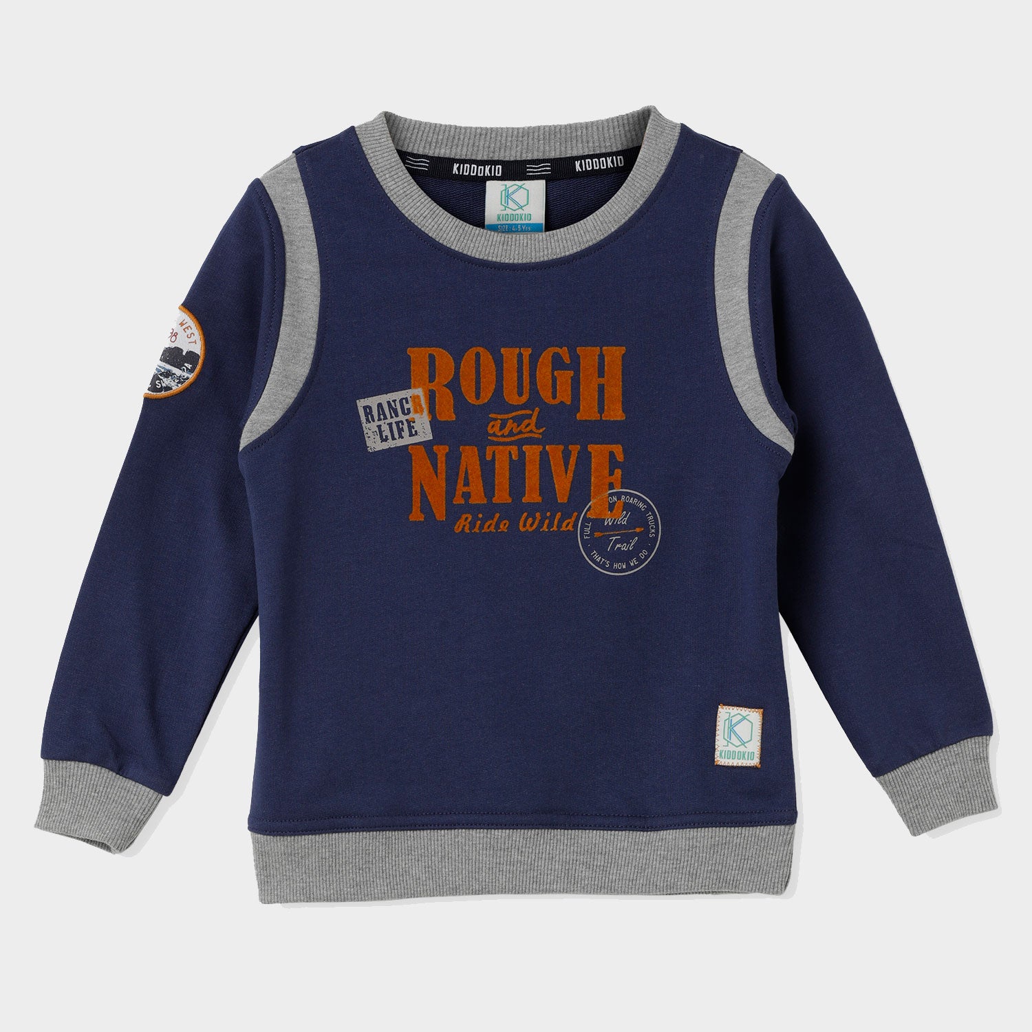 Kiddokio Cotton Sweatshirt for boys Kdk-aw-sw-08 Blue