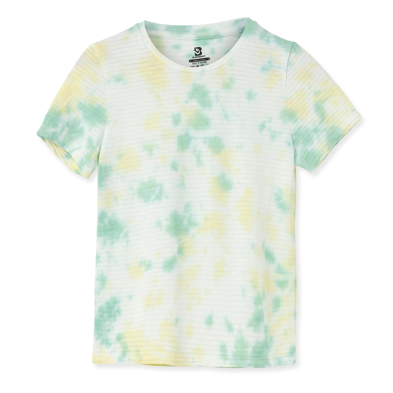 Blissberry Cotton Round Neck Tees for Girls Bbk-aw-t-16 Yellow/green