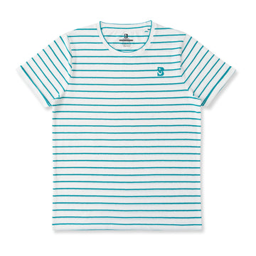 Blissberry Casual Striped Fashion Tops For Girls-BBK-YDT-01 AQUA-MINI