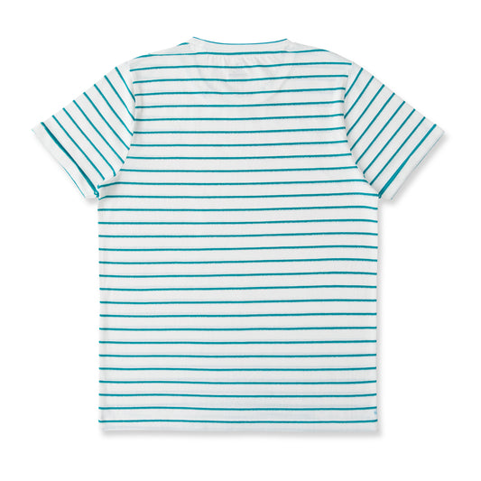 Blissberry Casual Striped Fashion Tops For Girls-BBK-YDT-01 AQUA-MINI