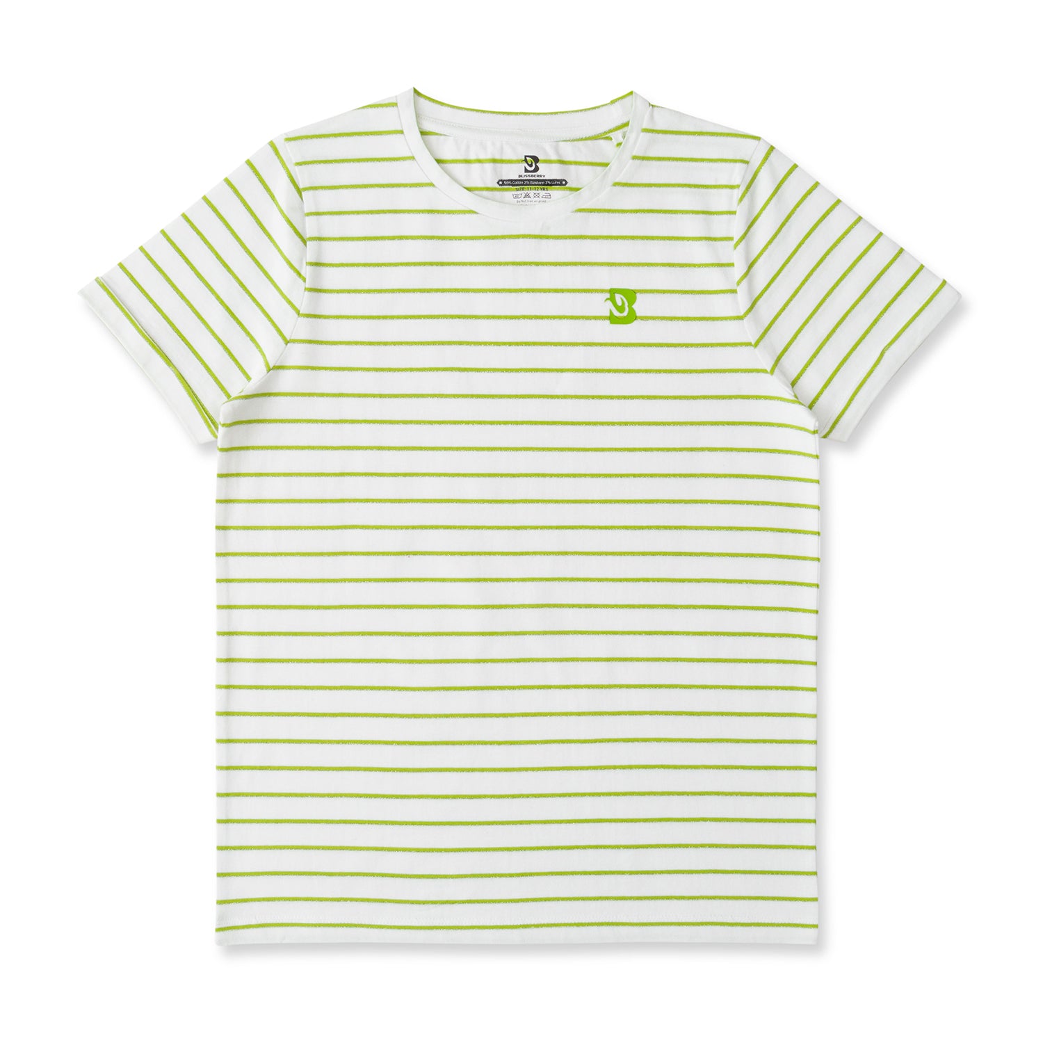 Blissberry Casual Striped Fashion Tops For Girls-BBK-YDT-01 LIME-MINI