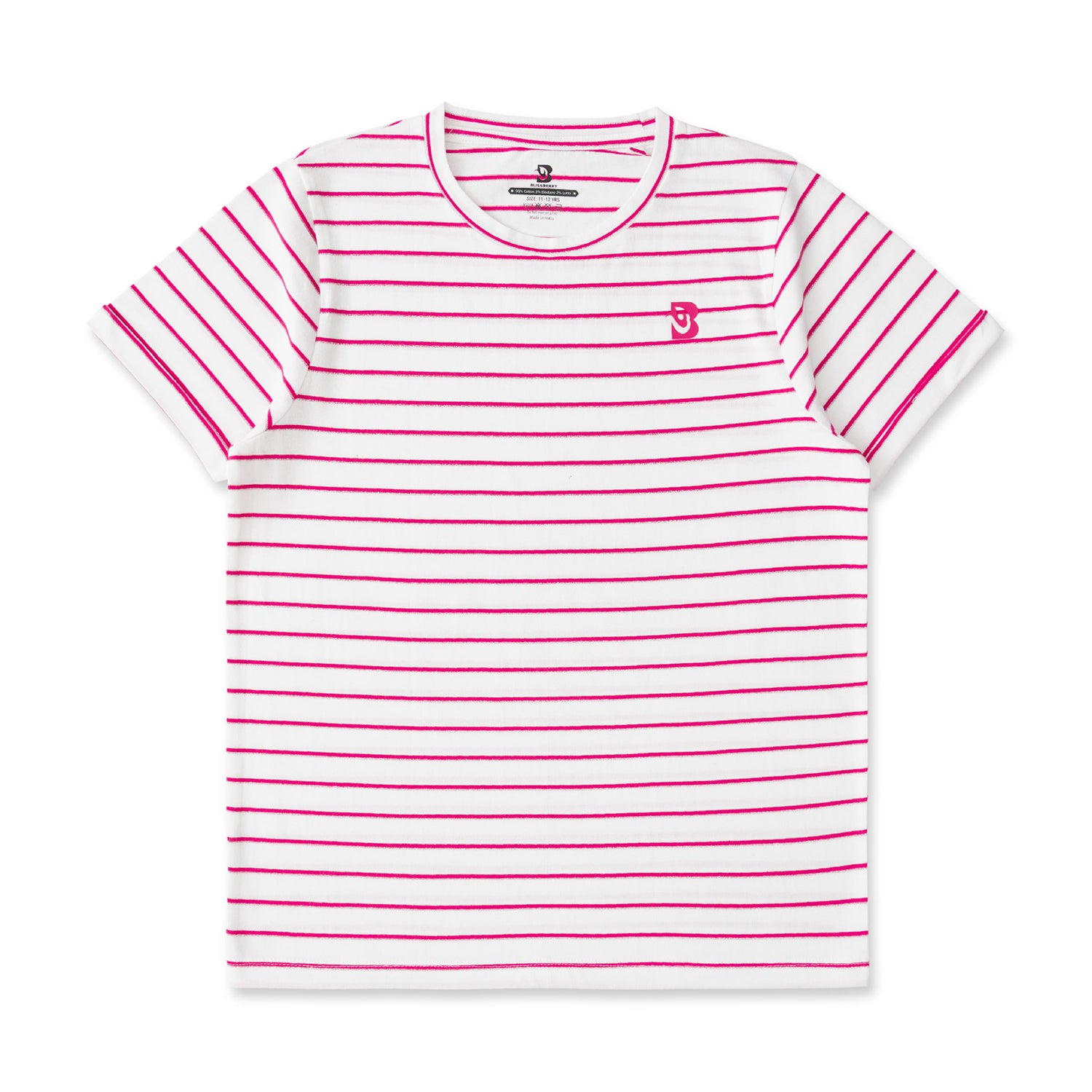 Blissberry Casual Striped Fashion Tops For Girls-BBK-YDT-01 PINK-BIG