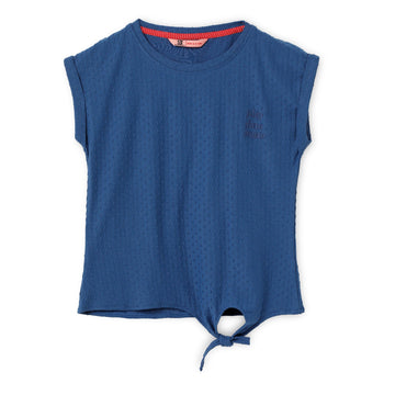 Blissberry Cotton Round Neck Tees for Girls Bbk-aw-t-05 Navy