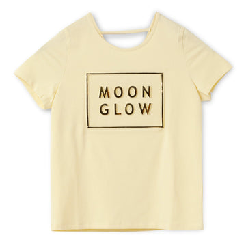 Blissberry Cotton Round Neck Tees for Girls Bbk-aw-t15 Yellow