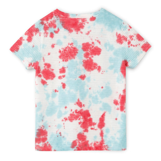 Blissberry Cotton Round Neck Tees for Girls Bbk-aw-t-16 Red/sky Blue