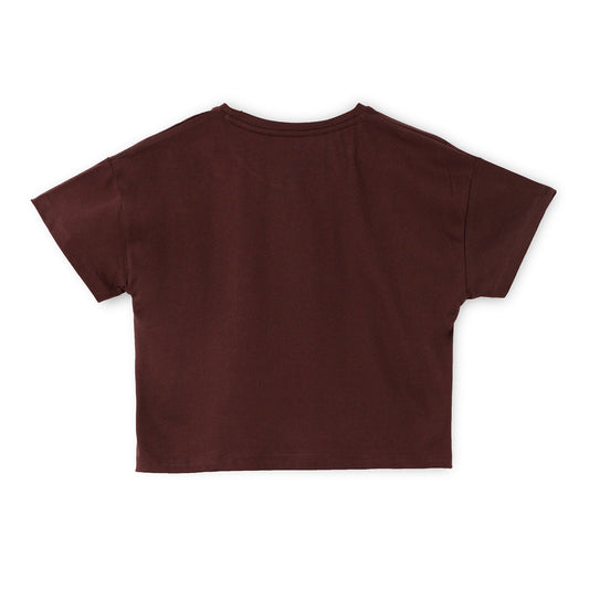 Blissberry Cotton Round Neck Tees for Girls Bbk-aw-t17 Purple