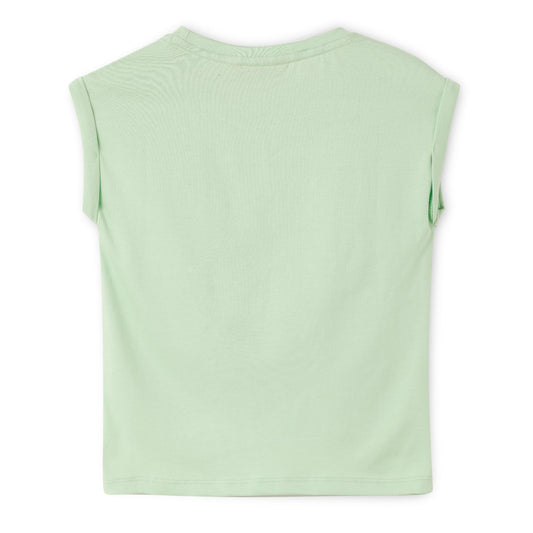 Blissberry Cotton Round Neck Tees for Girls Bbk-aw-t-04 Green