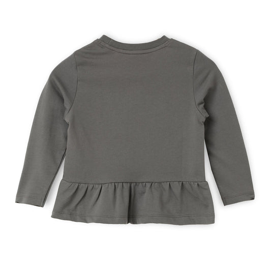 Blissberry Cotton Round Neck Tees for Girls Bbk-aw-s13 Grey