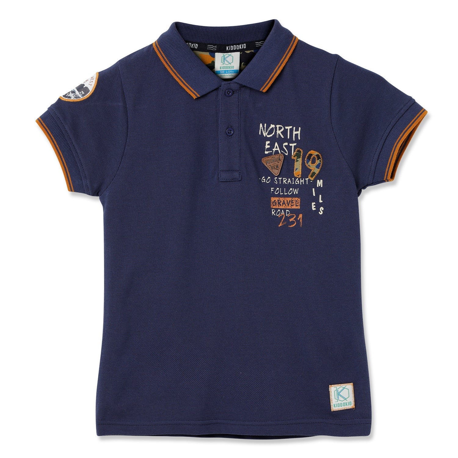 Kiddokio Cotton Polos for boys Kdk-aw-t-05 Blue