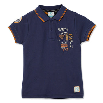 Kiddokio Cotton Polos for boys Kdk-aw-t-05 Blue