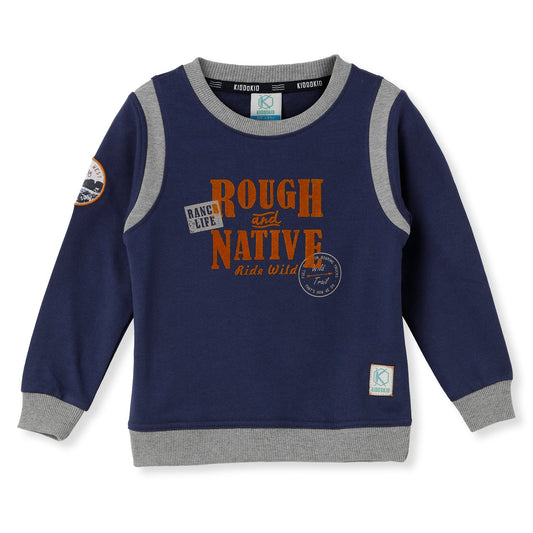 Kiddokio Cotton Sweatshirt for boys Kdk-aw-sw-08 Blue