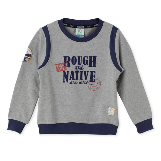 Kiddokio Cotton Sweatshirt for boys Kdk-aw-sw-08 Grey