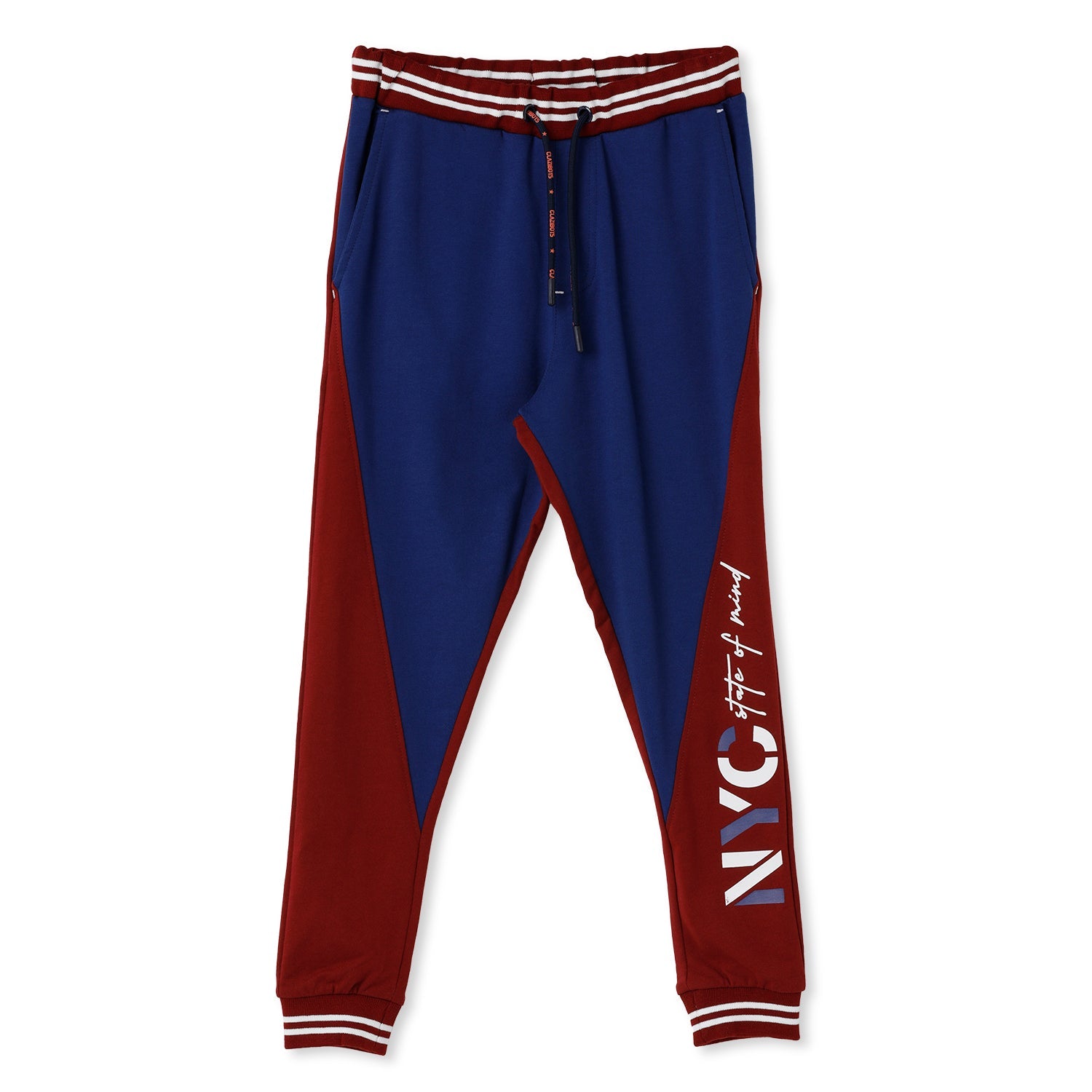 Claziboys Cotton Joggers for boys Clz-aw-jg-13 Red/blue