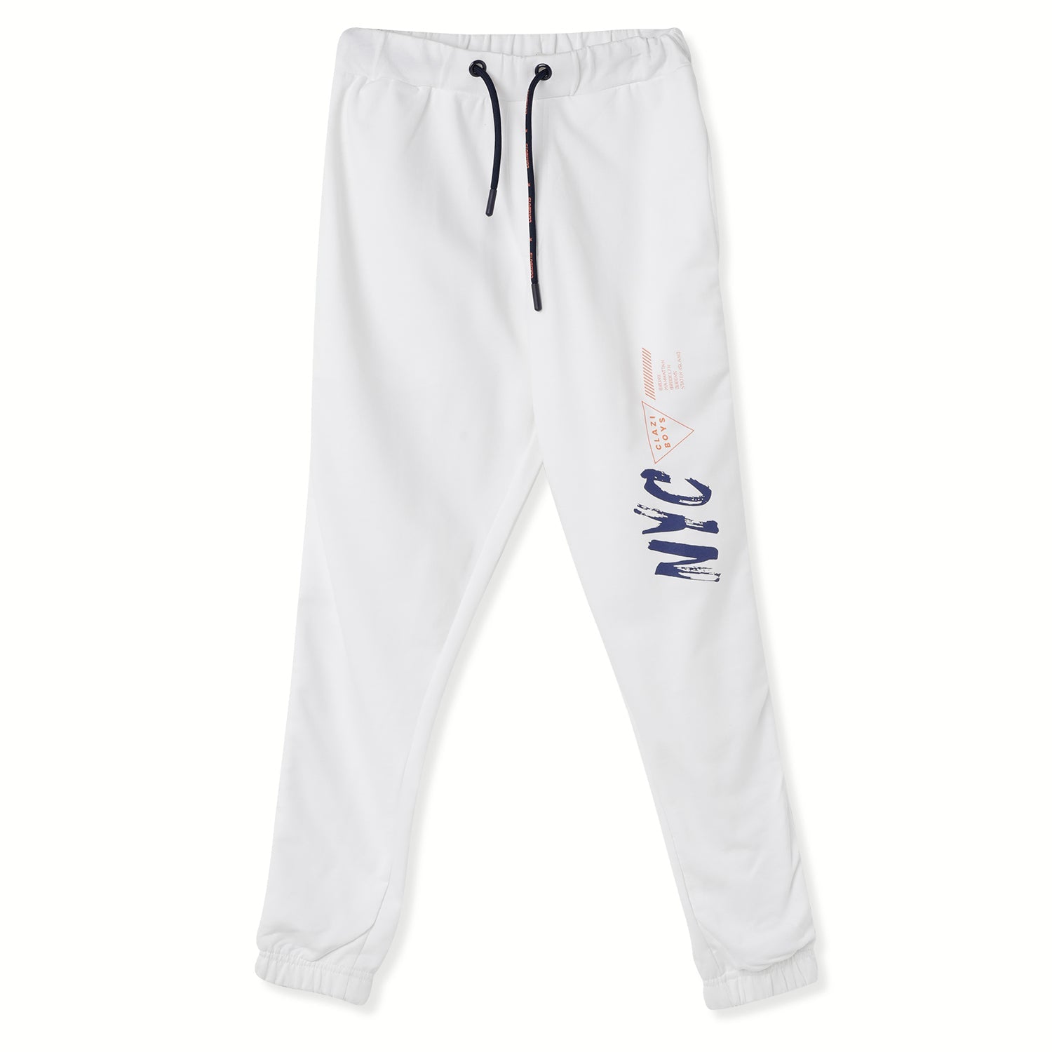 Claziboys Cotton Joggers for boys Clz-aw-jg-12 White