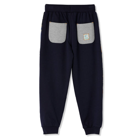 Kiddokio Cotton Joggers for boys Kdk-aw-tr-10 Blue