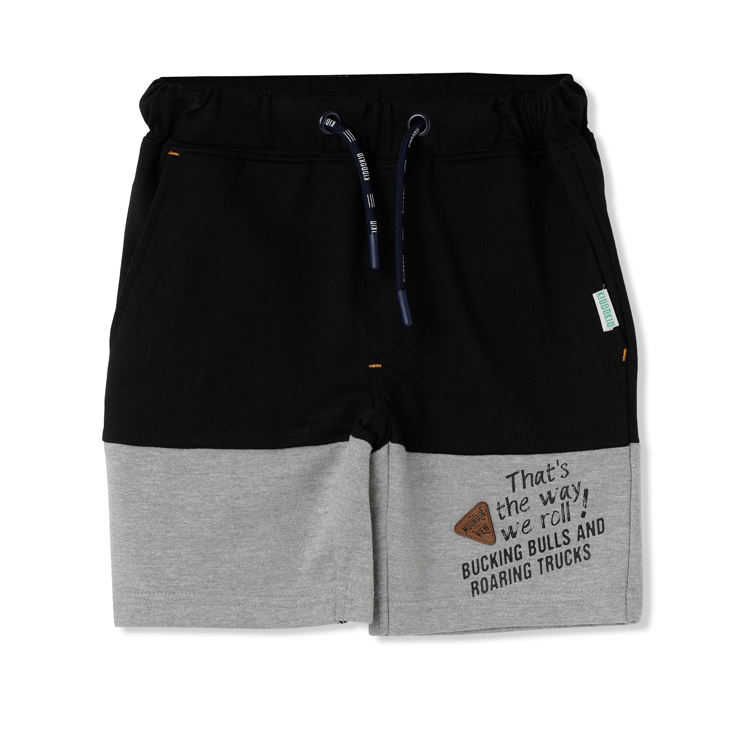 Kiddokio Cotton Shorts for boys Kdk-aw-sh-07 Black