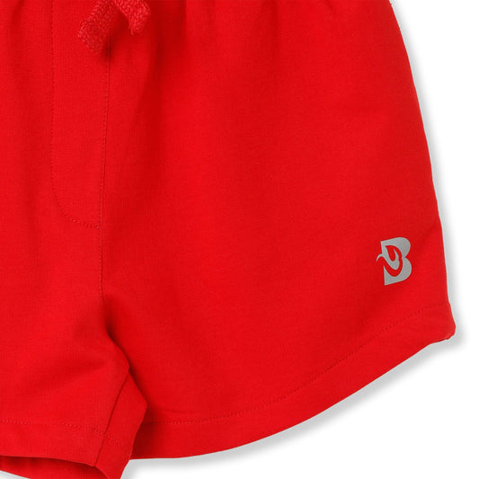 Blissberry Cotton Trendy Shorts for Girls Bbk-aw-b22 Red